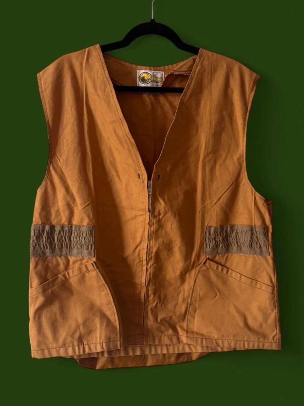 vintage ostling outdoors hunting vest in the best rusty tan canvas 🍂🦆